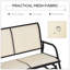 Banc oscillant pour 2 personnes, causeuse double à bascule de patio avec structure en acier thermolaqué pour porche de jardin-118043740