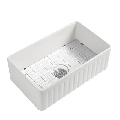 36" X 20" Kitchen Sink - Grid And Strainer Included Heat, Stain, Scratch, Rust , Deep Spacious Bowl 36"x20" With Heat Stain Scratch , Stylish Basin For