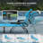 Folding Lounge Chair W/ Reclining Back, Light Blue-57008542
