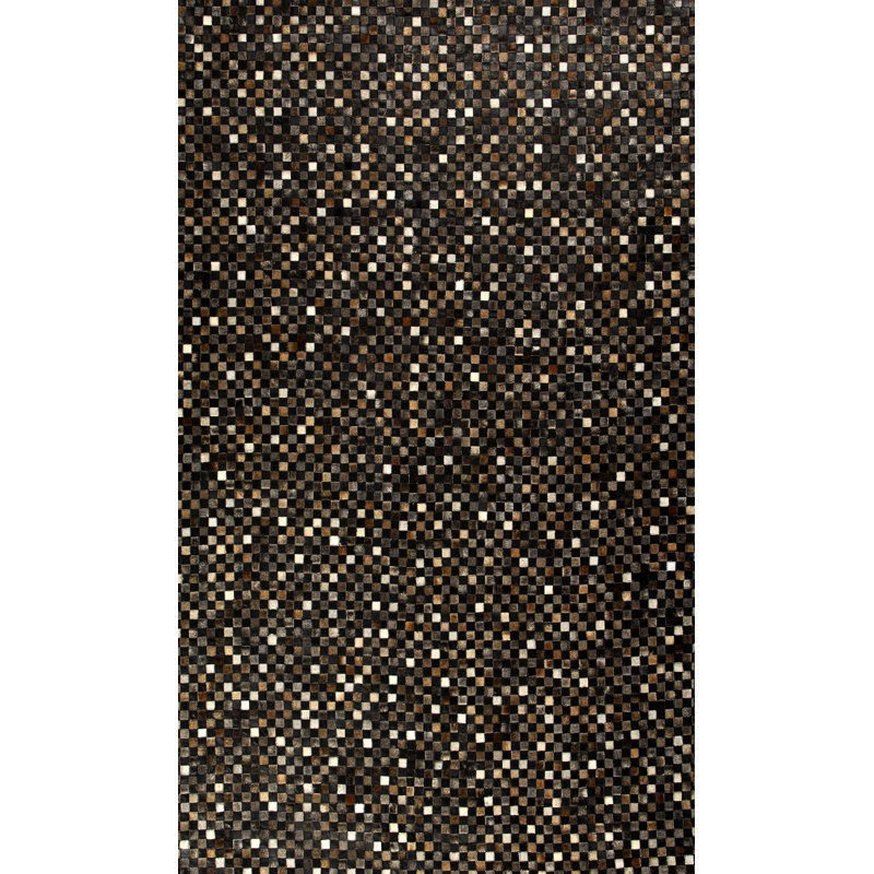 Tapis noir en laine touffeté à la main Ilfracombe, Rectangle 5 pi x 8 pi