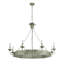 Lustre 8 lumières Finley en sauge rétro
