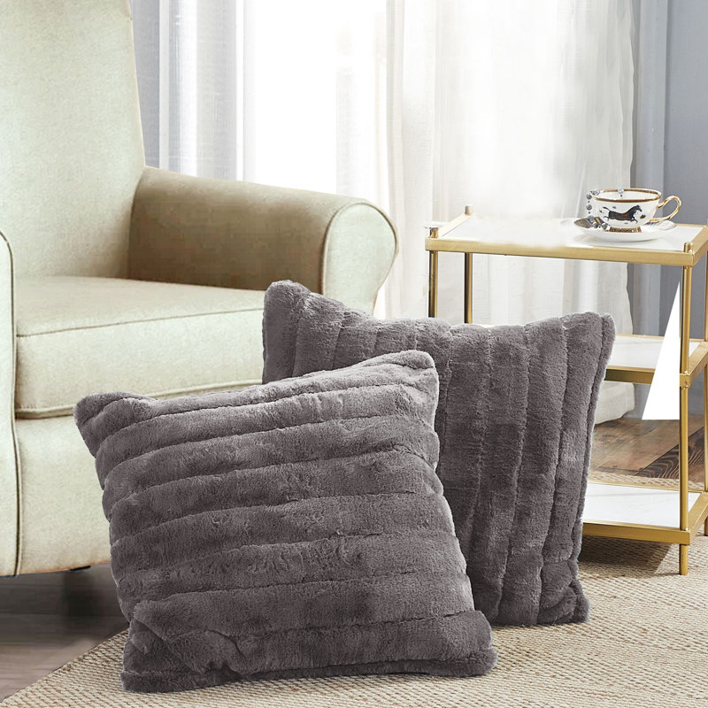 Housse de coussin Supermink, Gris argenté