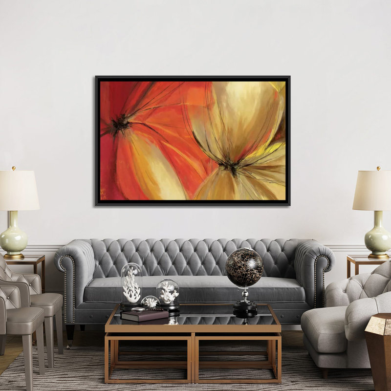 « sharing the spotlight », impression sur toile, H 18 po x l 26 po x P 1,5 po, Toile avec cadre noir, Pas de tapis
