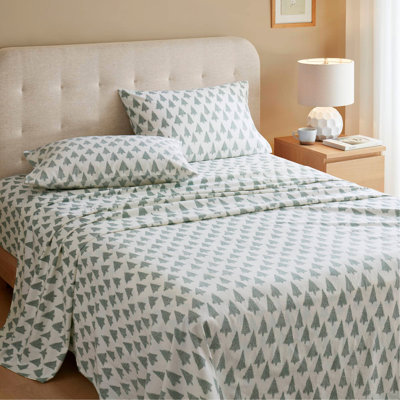 Ensemble de draps 4 pièces 100% coton, ikat
