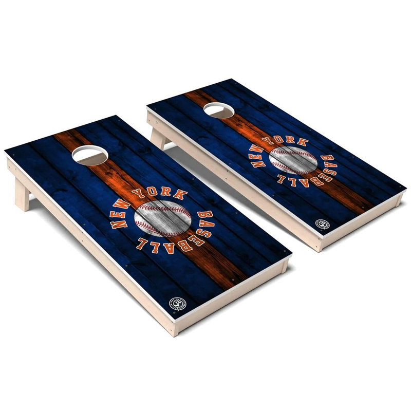 Jeu de cornhole V4 New York Baseball, Ajouter un étui et des lumières