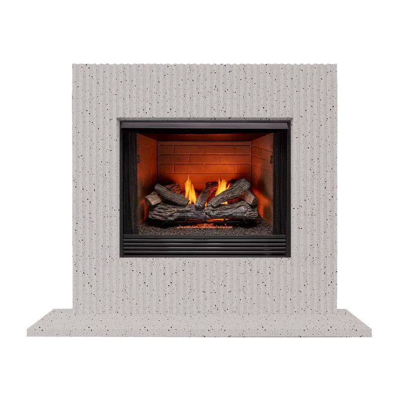 Helen Fireplace Surround, White Acid Wash