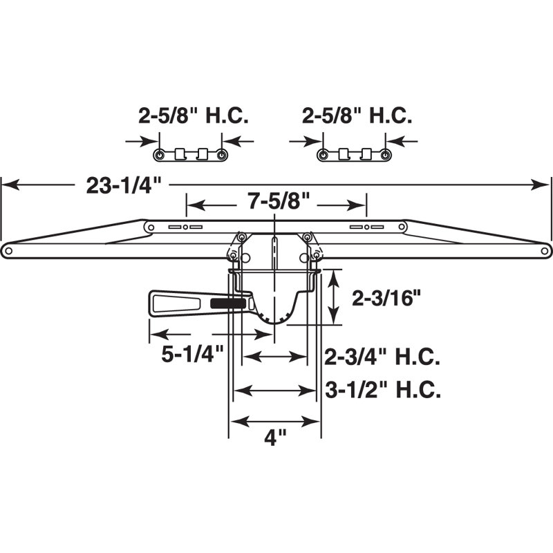 Prime-Line Keyless Sliding Window Lock Hardware