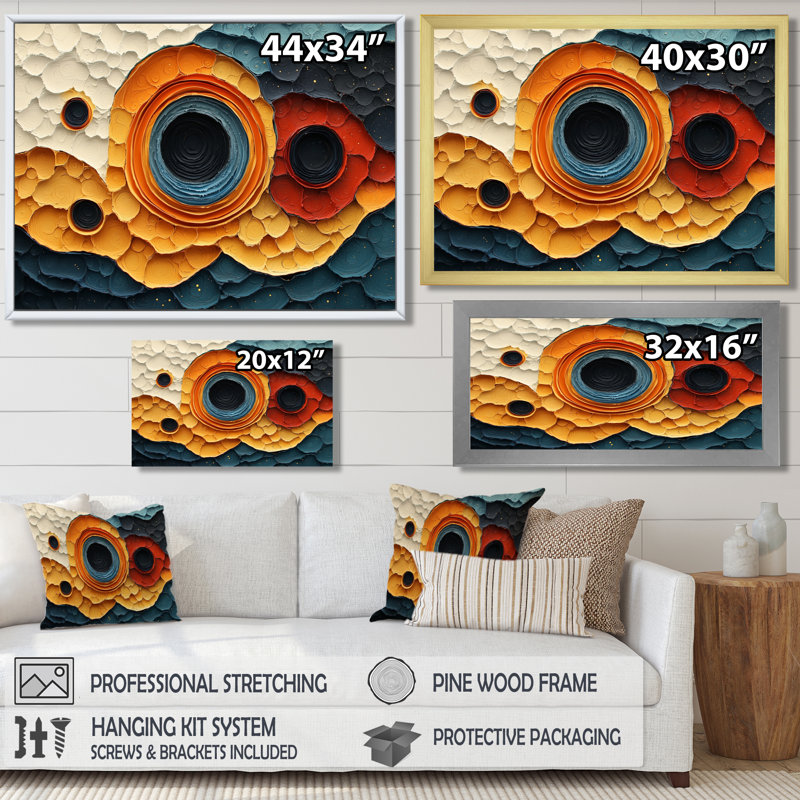 Mauldin - Abstract Large Wall Art, Argent argent, H 12 po x l 20 po, Cadre flottant