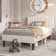Alair Platform Bed Frame With Adjustable Sheepskin Fabric Headboard