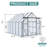 8x10FT Double Door Polycarbonate Greenhouse Raised Base and Anchor Aluminum Heavy Duty Walk-in Greenhouses for Outdoor Backyard in All Season-110204505-110204509