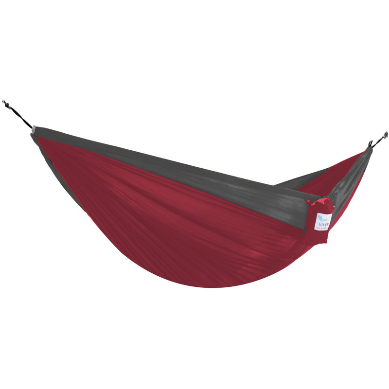 Lucia Double Camping Hammock, Double, Crimson/Grey