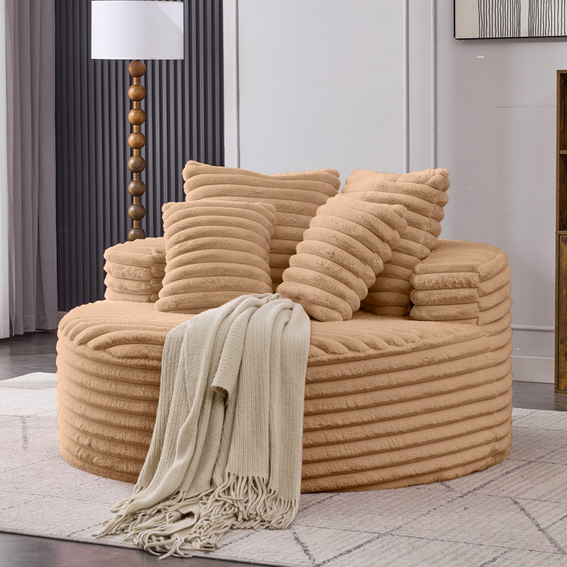 Upholstered Chaise Lounge, Coffee