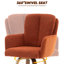 White Cozy Modern Swivel Upholstered Counter Stool With Bentwood Legs-920225346