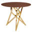 Round Dining Table, Small Round Kitchen Table With Metal Legs, Suitable For 2 To 4 People, Modern Dining Room Table-1470605362