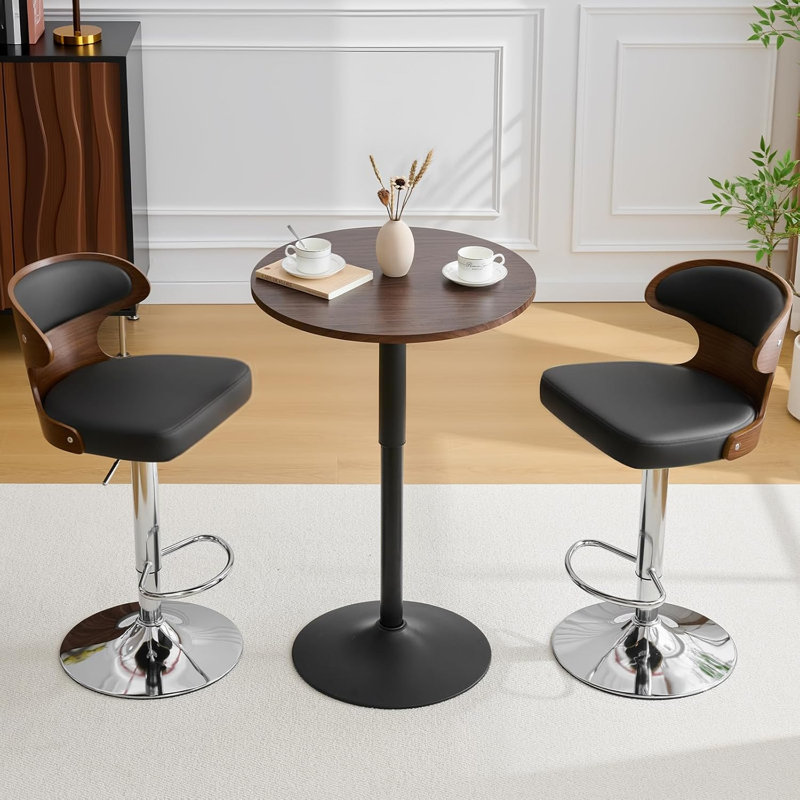 39.5" Adjustable Bar/Coffee Table with Metal Base