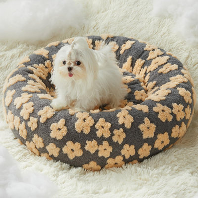 Round Donut Dog Bed for Small Pets