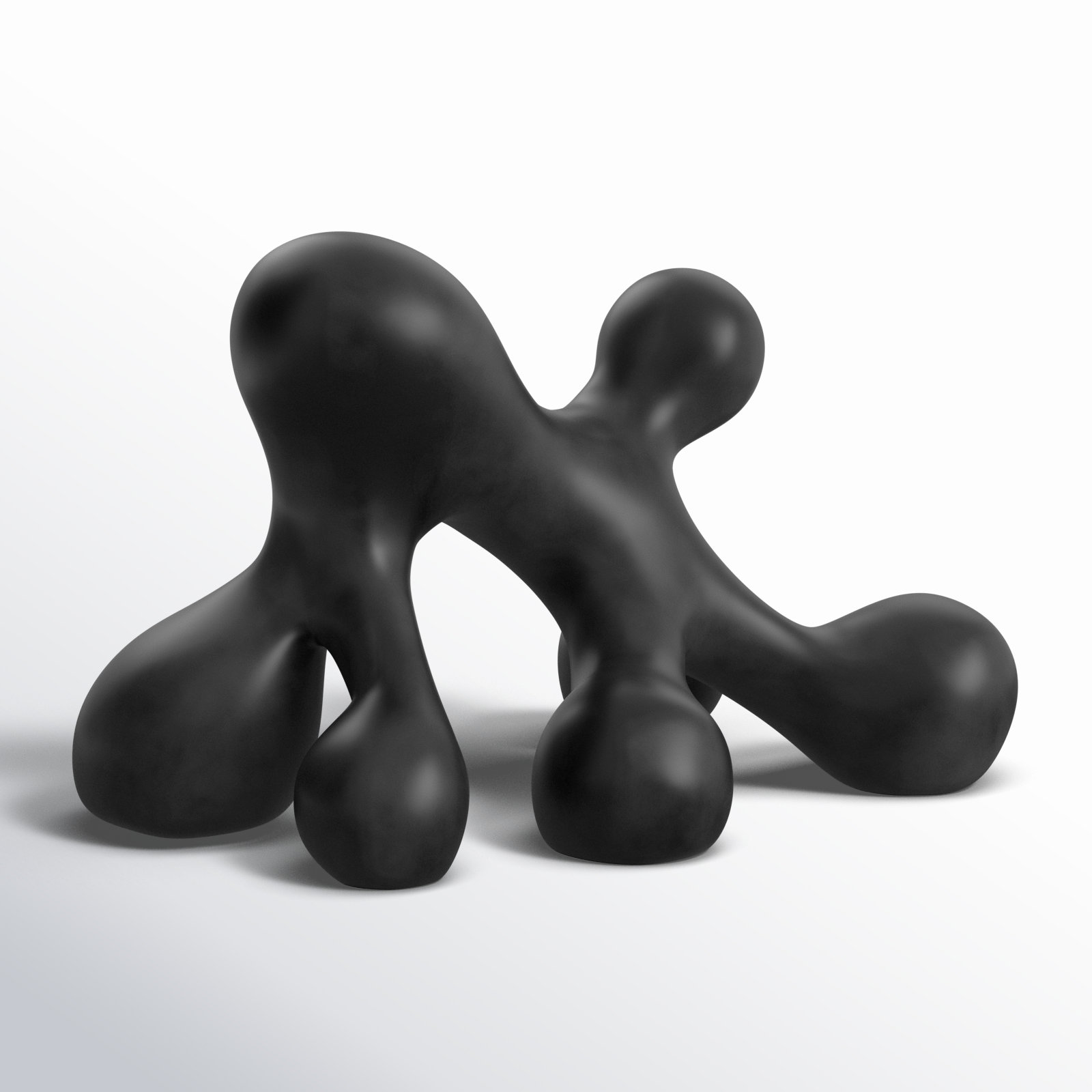 Denn Ceramic Sculpture, Black