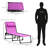 Foldable Purple Beach Lounge Chair With 4 - Position Reclining, Bungee Seat And Adjustable Footrest Outdoor Sun Tanning Reclining For Yard