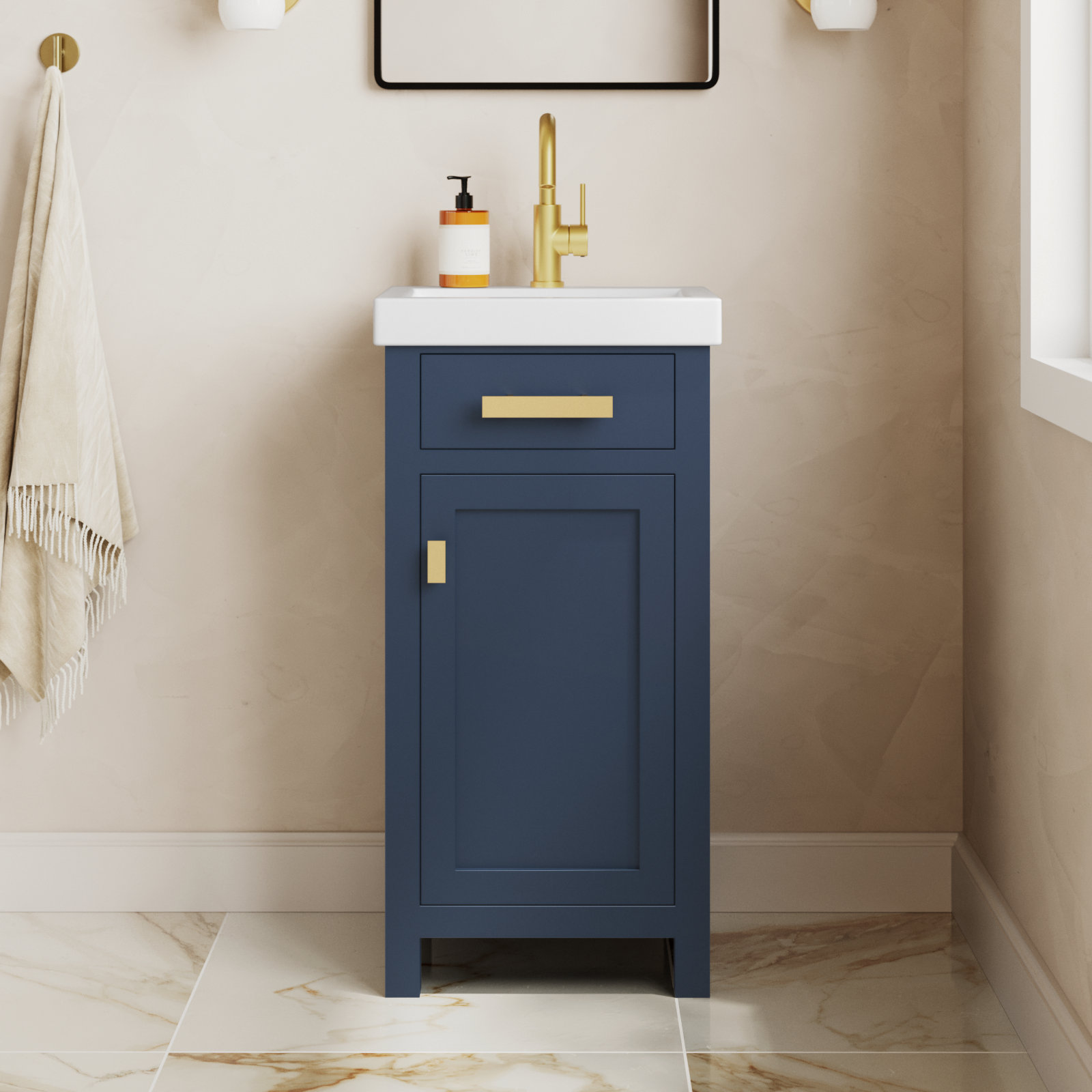 Caitlyn 17.3'' Single Bathroom Vanity, Monarch Blue