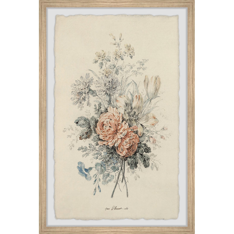 "Bouquet de fleurs", reproduction encadrée, H 36 po x l 24 po