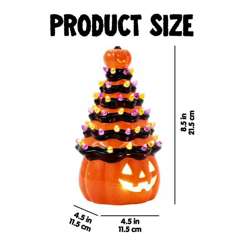 Arbre citrouille orange 8,5 po