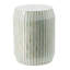 Tabouret d'appoint cylindrique crème et vert