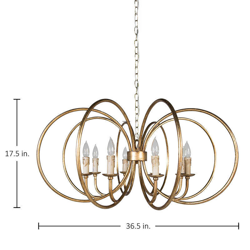 Alta 8 - Light Candle Style Geometric Chandelier