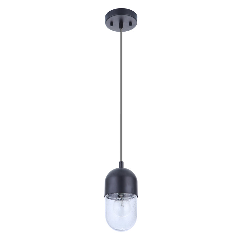 Luminaire suspendu à 1 lumière Rochel, Noir