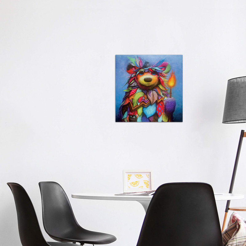 «Guardian» par Scott Mills - impression d'art graphique, H 12 po x l 12 po x P 0,75 po, Toile tendue, Pas de tapis