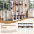 Farmhouse Wooden Style Hall Tree With Arched Design, Practical Entryway Walnut Storage Bench With 5 Black Hooks, Minimalist 4-In-1 Hallway Shoe Cabinet With 7 Cubbies For Mudroom, Living Room, White-878434628