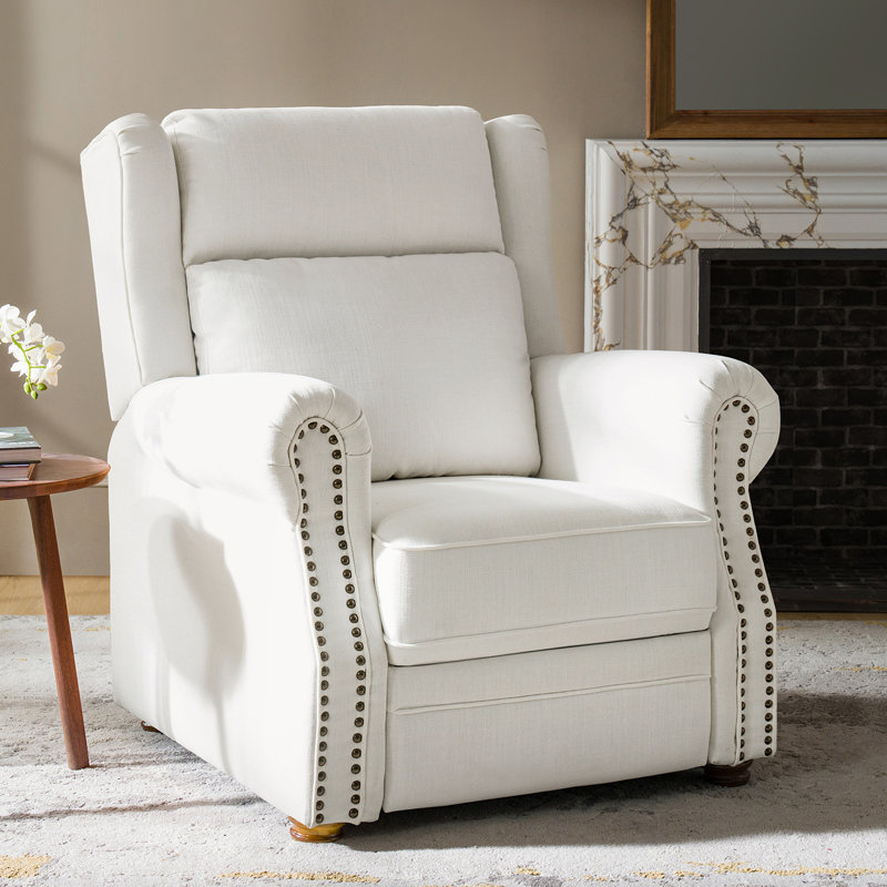 Fauteuil inclinable traditionnel avec accoudoirs 36 po Gunthrop, Vison