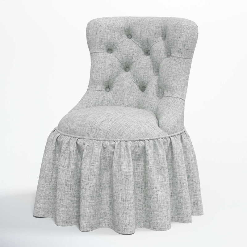 Chaise d'appoint Minnie, Lin texturé pierre ponce Zuma