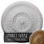 Médaillon de plafond Endurathane Cole, P 25 3/8 po x P 3 3/8 po x P 1 3/8 po (convient aux auvents jusqu'à 9 1/8 po), finition or pâle peinte à la main-28583302