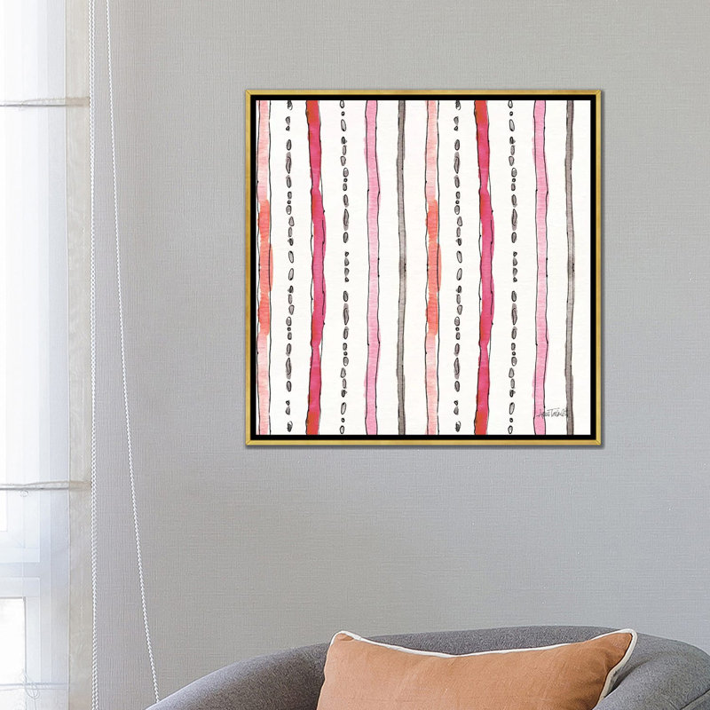 Art sur motif chic accents vi, H 26 po x l 26 po x P 1,5 po, Toile encadrée d'or