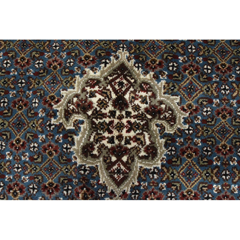 Tapis bleu nouvel âge en laine carré 9 pi x 9 pi 1 po Garnto