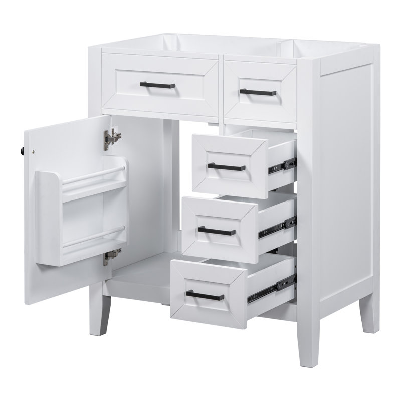 29.52'' Single Bathroom Vanity Base Only, Blanc