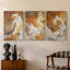 Série abstraite CXLII - Ensemble de 3 toiles tendues avec châssis - Prêt à être accroché-107310925
