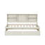 Structure de lit simple blanc crème avec buffet, deux tiroirs et compartiments latéraux pour lit de repos-1940604073
