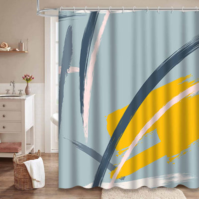 Rideau de douche avec 12 crochets