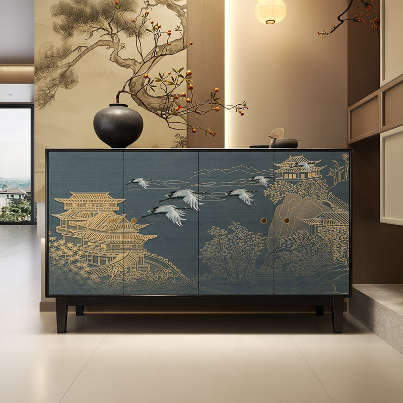 Buffet rétro de style chinois minimaliste