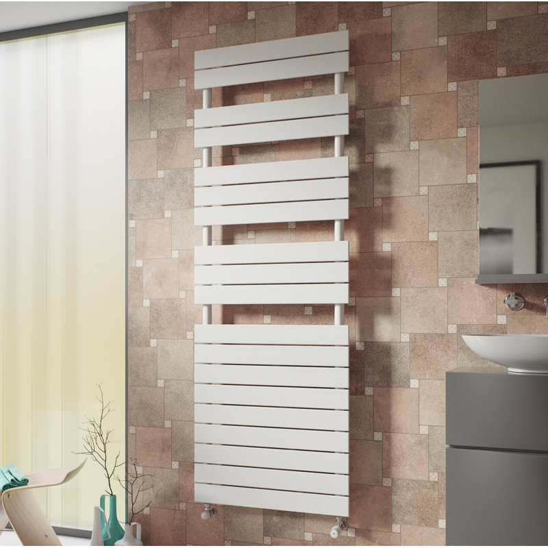 Andrew Flat Panel Towel Rail Heated Towel Rails, 97cm H x 50cm W x 7.4cm D