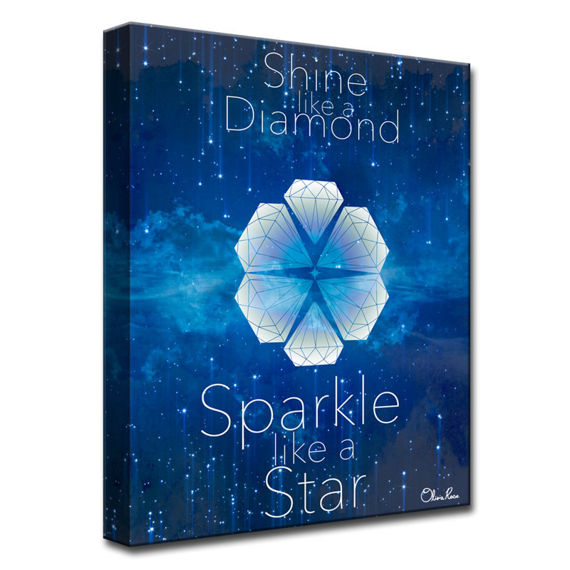 «Diamonds Shine and Stars Sparkle», impression sur toile tendue, H 16 po x l 12 po x P 1,5 po