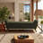 UnaMara 60'' Storage Bench With Mid-Century Wood Legs, Spacious Seating & Hidden Storage For Living Room & Bedroom