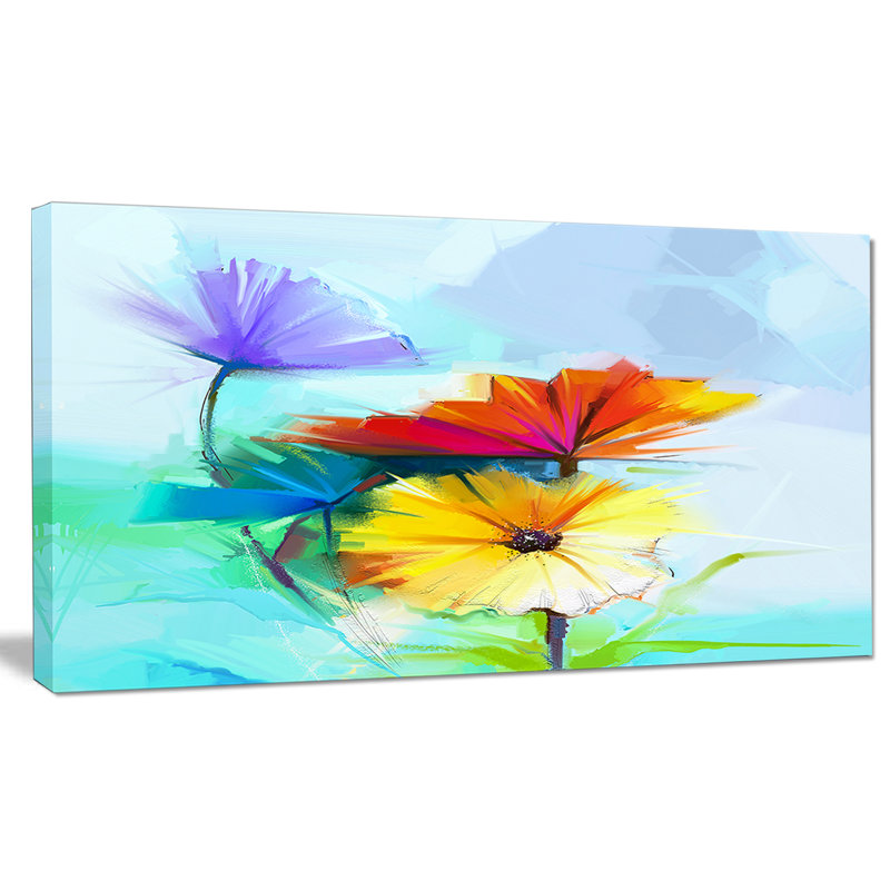 « étonnant aquarelle of spring marguerites », reproduction d’art sur toile tendue, H 28 x l 60 po x P 1 po