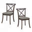 Ensemble de 2 chaises de salle à manger en bois avec dossier en X-1575738008