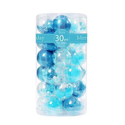 30 PCS Ornements De Boule De Noël Décoration D'arbre De Noël De Fête Plusieurs Styles Ornements Pour Arbres De Noël Décoration De Bal De Fête 6 cm