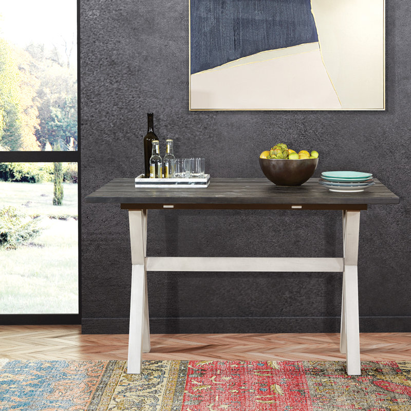 Meilani 47.75'' Console Table, Light Gray/Charcoal Gray