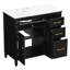 Koda Freestanding Standard Free Standing Single Double Single Vanity Bathroom Vanity With Ceramic Top-137647544