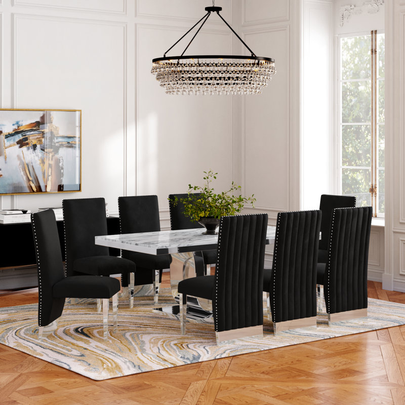 Ensemble repas 8 personnes Mcnally, Noir
