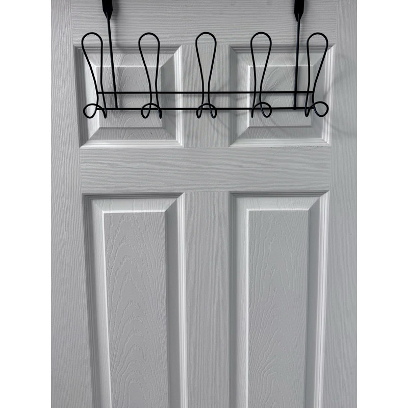 Lyrical Storage Hooks Over-the-Door Towel Hook, Matte Black